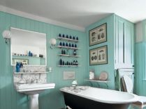 Casa de banho vintage azul